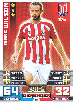 Marc Wilson Stoke City 2014/15 Topps Match Attax #57